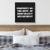 Redundancy Departmentプロパティ キャンバスプリント (インサイチュ (寝室))