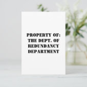 Redundancy Departmentプロパティ サンキューカード (スタンド正面)