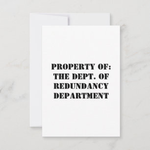 Redundancy Departmentプロパティ サンキューカード