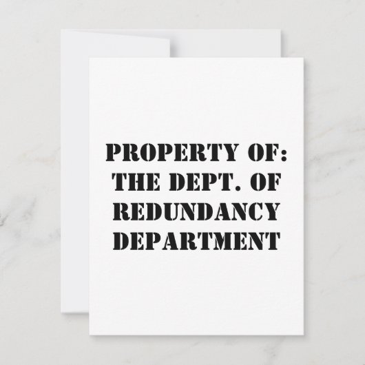 Redundancy Departmentプロパティ シーズンカード (正面)