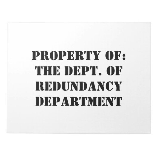 Redundancy Departmentプロパティ ノートパッド (正面)