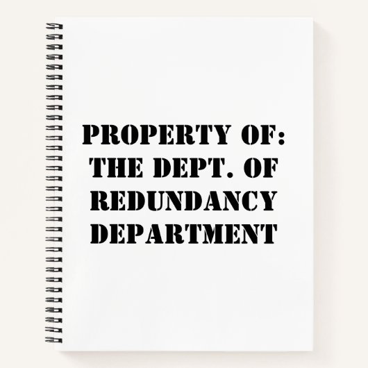 Redundancy Departmentプロパティ ノートブック (正面)