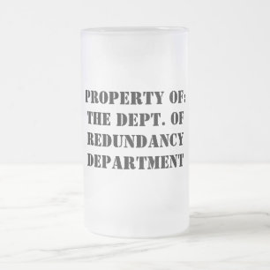 Redundancy Departmentプロパティ フロストグラスビールジョッキ