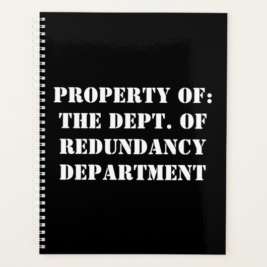 Redundancy Departmentプロパティ プランナー手帳 (正面)