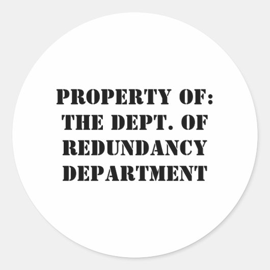 Redundancy Departmentプロパティ ラウンドシール (正面)