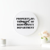 Redundancy Departmentプロパティ ラージ壁時計 (ホーム)