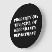 Redundancy Departmentプロパティ ラージ壁時計 (傾斜)
