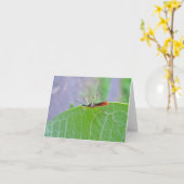 Reduviid赤い暗殺者のバグノートカード カード (黄色い花)