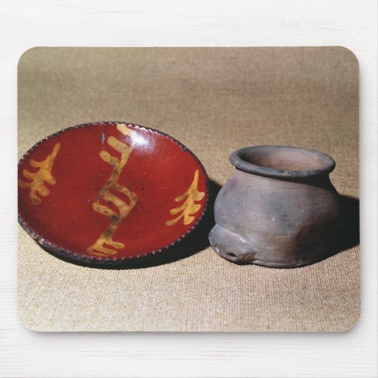 Redwareのコップおよび皿、c.1780 マウスパッド (正面)