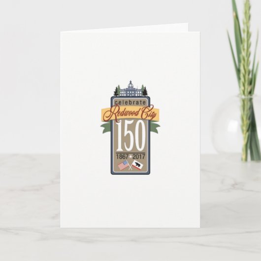 Redwood Cityの150th記念日 カード (正面)
