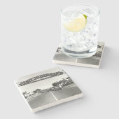 Redwood Cityの150th記念日 ストーンコースター (横)