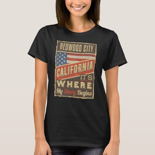 Redwood City California Tシャツ (正面)