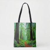 Redwood Forest Misty Tranquility Design トートバッグ (正面)