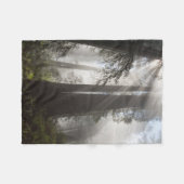 Redwood National Park California フリースブランケット (正面(横))