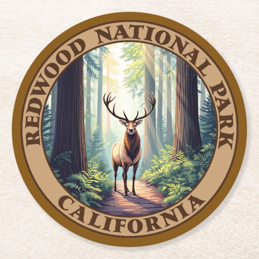 Redwood National Park California ラウンドペーパーコースター (正面)