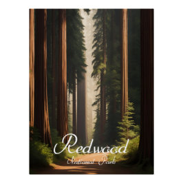 Redwood National Park USA Travel Poster ポスター