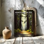 Redwood National Park USA Travel Poster Canvas Art キャンバスプリント