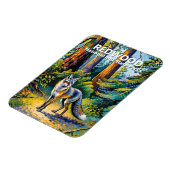 Redwood National Park Van Gogh Forest Fox Custom マグネット (左側)