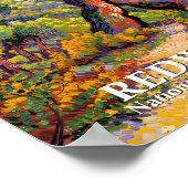 Redwood National Park Van Gogh Style Forest Custom ポスター (角)