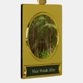 Redwood Trees at Muir Woods National Monument ゴールドプレートバナーオーナメント (右)