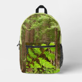 Redwood Trees at Muir Woods National Monument プリントバックパック (正面)