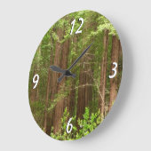 Redwood Trees at Muir Woods National Monument ラージ壁時計 (傾斜)