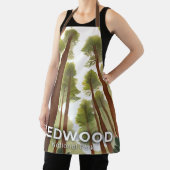 Redwood Trees | National Park Watercolor Travel エプロン (インサイチュ)