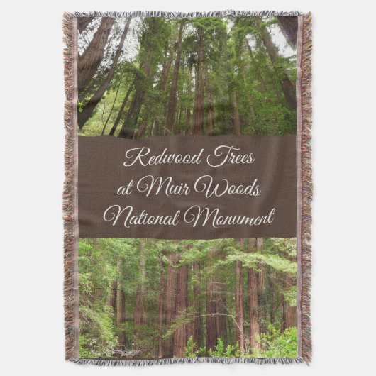 RedwoodsまでMuir Woods National Monument スローブランケット (正面縦)