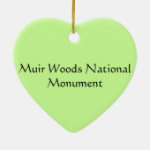 RedwoodsまでMuir Woods National Monument セラミックオーナメント (裏面)