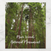 RedwoodsまでMuir Woods National Monument ワインラベル (シングルラベル)