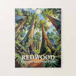 Redwoods National Park California Van Gogh Custom ジグソーパズル