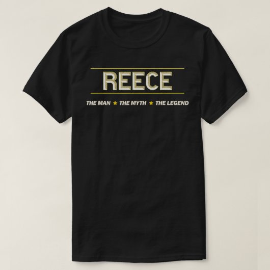 REECE  the Man the Myth the LEGEND  Mens Boys Name Tシャツ (デザイン正面)