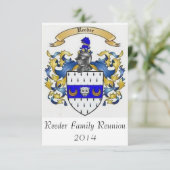 Reederの家族会の2014年のカスタムの招待状 招待状 (スタンド正面)