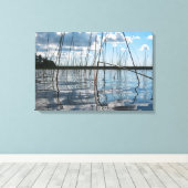 Reeds and Reflections on Rice Lake キャンバスプリント (インサイチュ (ウッドフロア))