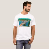 Reedsport、オレゴンのUmpquaの川橋 Tシャツ (正面フル)