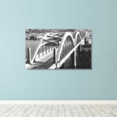 Reedsport, Oregon View of Bridge over Umpqua キャンバスプリント (インサイチュ (ウッドフロア))