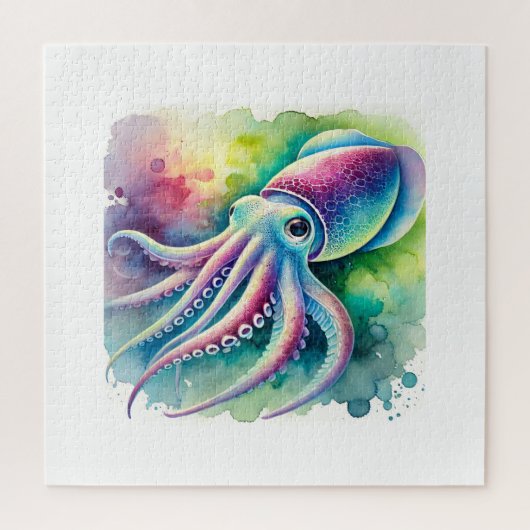 Reef squid 290924AREF127 - Watercolor ジグソーパズル (縦)