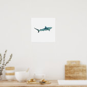 Reefshark - 抽象的なデザイン - 写真から切り抜いた | ポスター (キッチン)