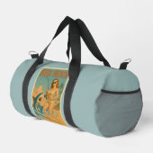 Reel Beach Shark Fishing Pin-Up Retro Coastal Blue ダッフルバッグ (右コーナー)