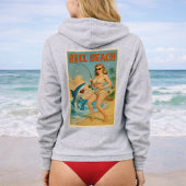 Reel Beach Shark Fishing Pin-Up Retro Coastal Life パーカ