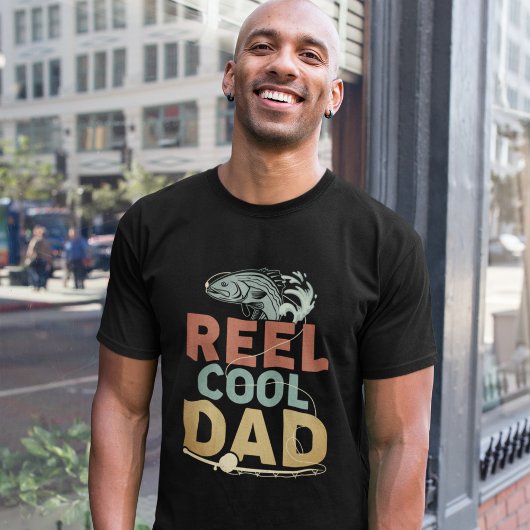 Reel Cool Dad Fisherman Dad Tシャツ