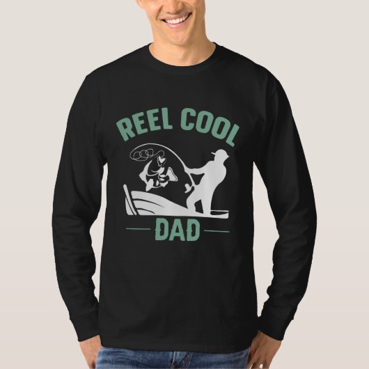 Reel Cool Dad Fishing Rure Structure Spoon Papa Da Tシャツ (正面)