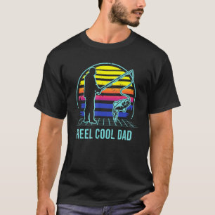 Reel Cool Dad Vaporwave Fishing Retro Fisherman Vi Tシャツ