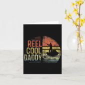 Reel Cool Daddy Fishing Gifts Daddy Birthday Vinta カード (黄色い花)