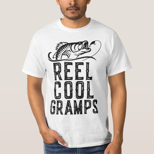 Reel Cool Gramps Fishing Funny Christmas Grandpa G Tシャツ (正面)