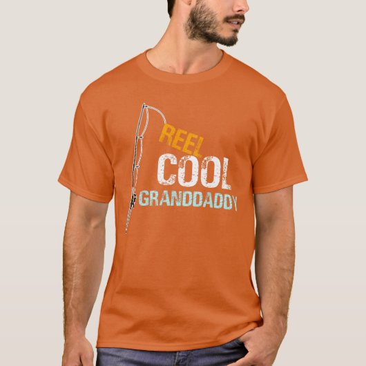 Reel Cool Granddaddy Fishing Grandfather Grandpa g Tシャツ (正面)