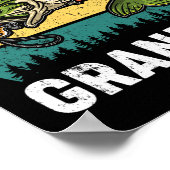 Reel Cool Grandpa Fathers Day Fishing Shirt Funny  ポスター (角)