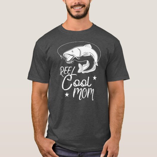 Reel Cool Mom Fathers Day Fishing MOM  Tシャツ (正面)