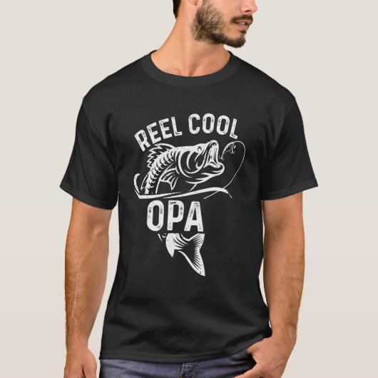 Reel Cool OPA Fisherman Father s Day Fishing Tシャツ (正面)
