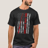 Reel Cool Step Dad Fishing American Flag gift for  Tシャツ (正面)